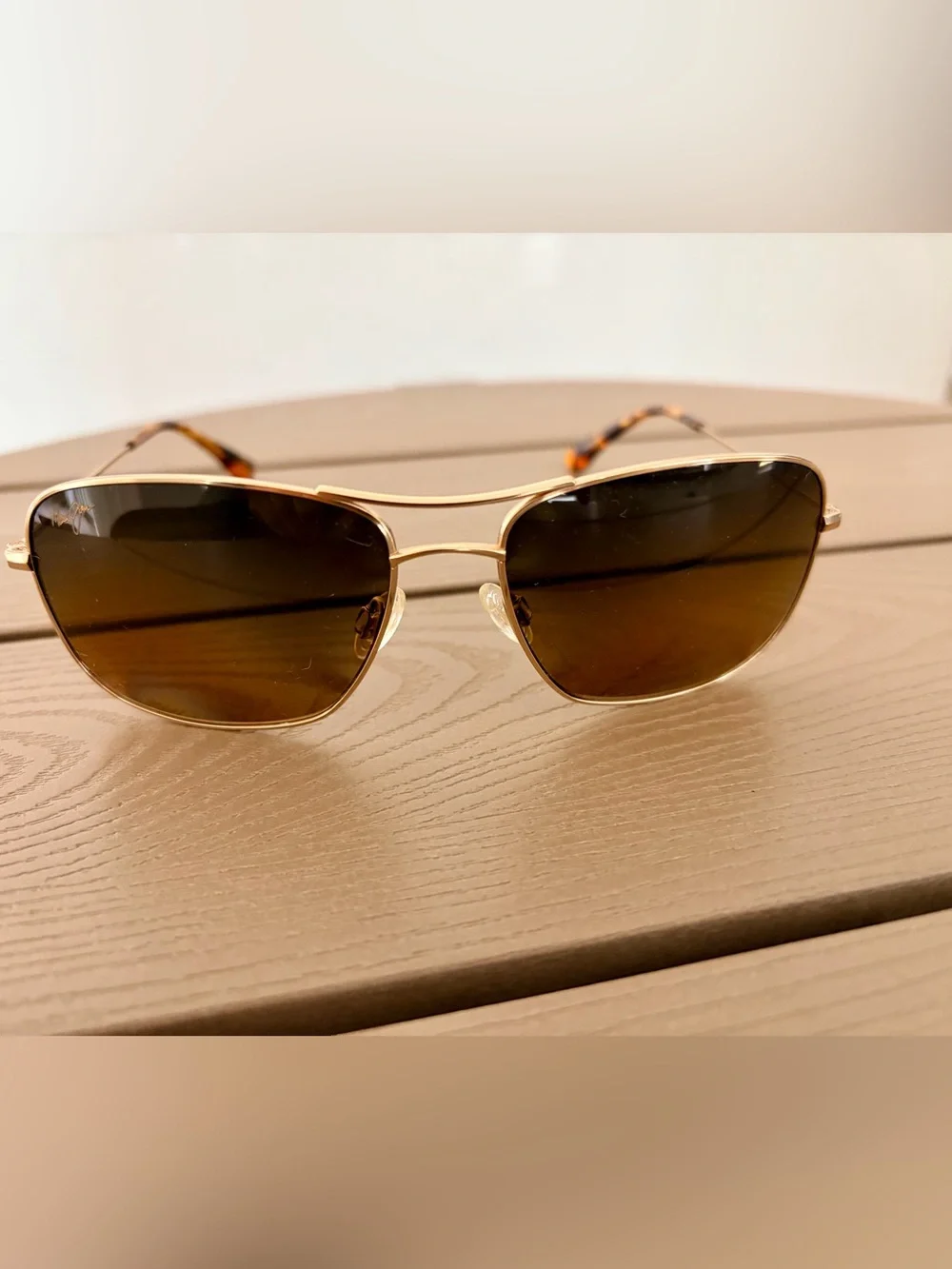 Maui Jim wiki Wiki Gold Frame Aviator Sunglasses